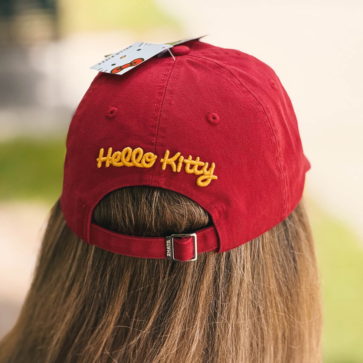 Zephyr Iowa State Hello Kitty Cardinal and Gold Hat back